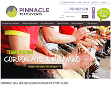 Tablet Screenshot of pinnacleteamevents.com.au